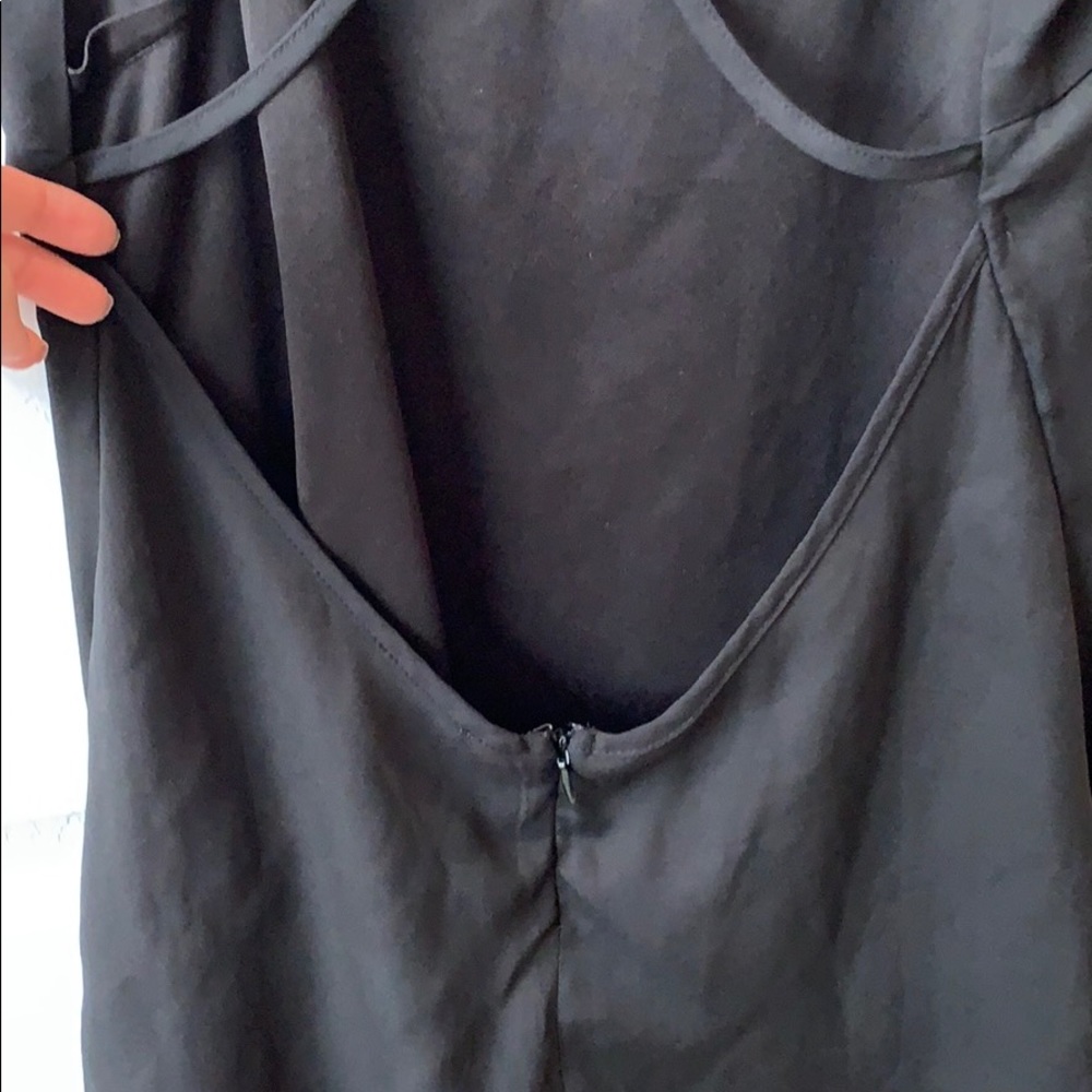 Black Tank With Open Patterned Back - image 3